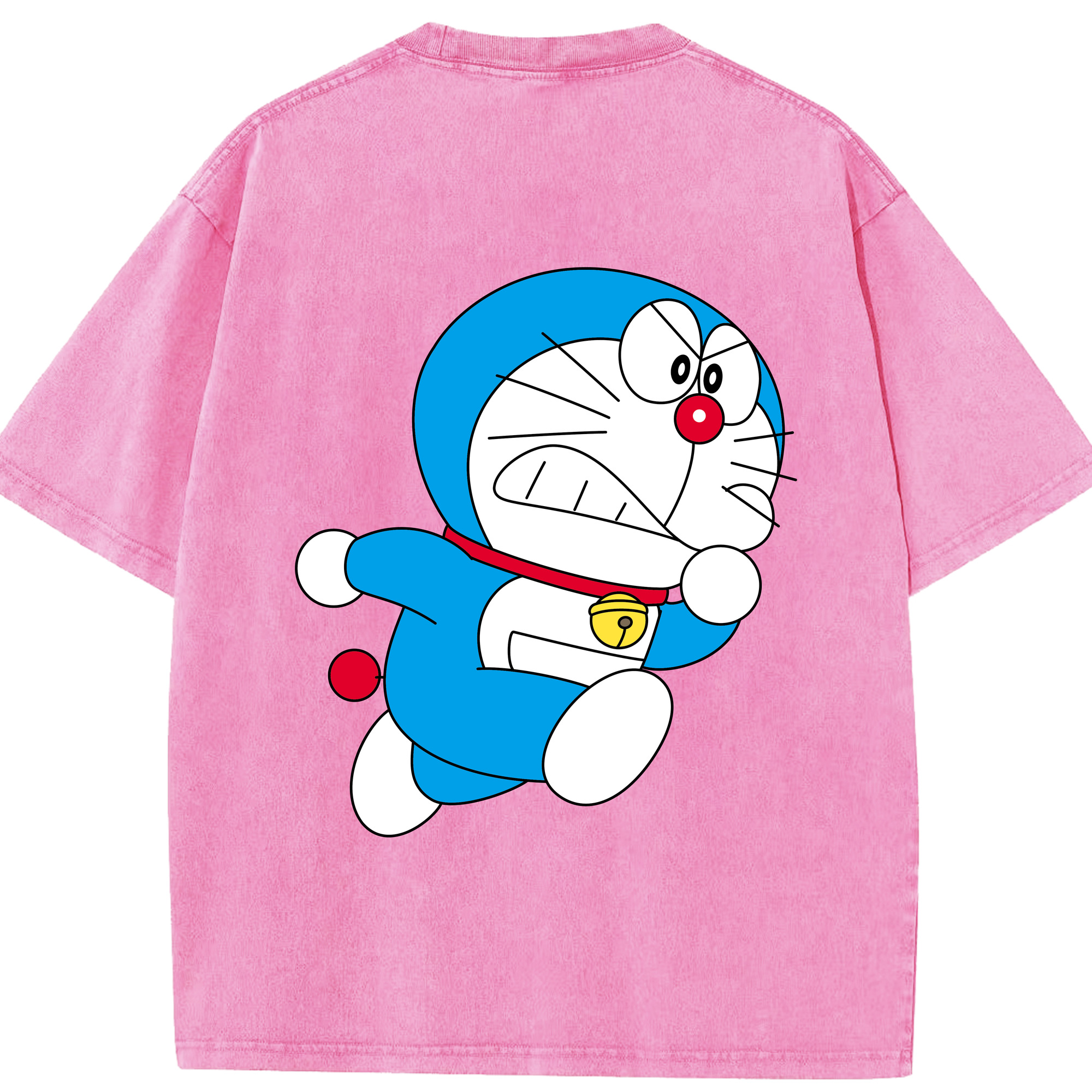 （画像用） ドラえもん Doraemon 綿100% ヴィンテージ風 半袖Tシャツ（背面プリント）